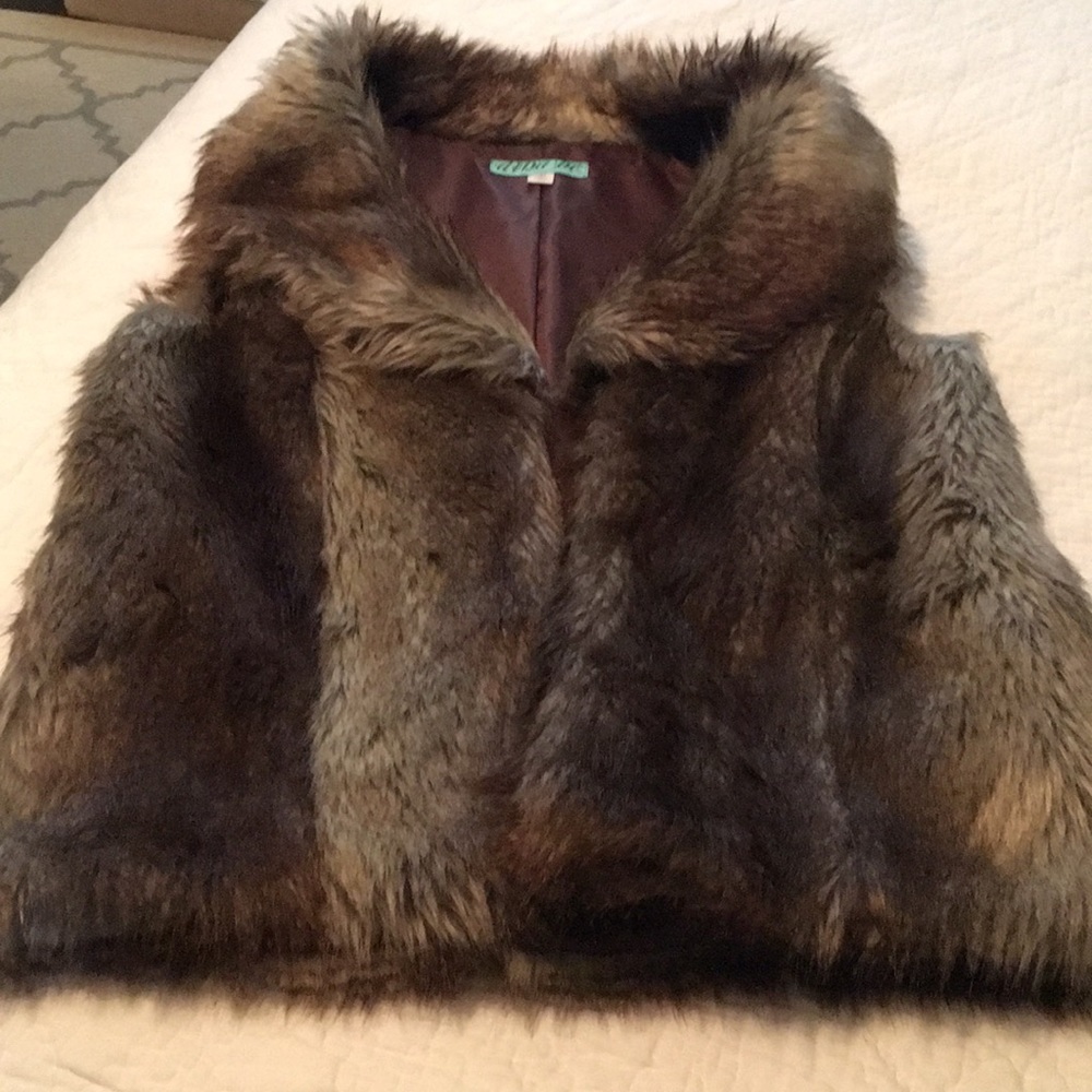 Faux fur vest purchased from franchescas size M